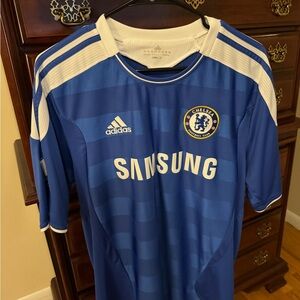 Adidas Chelsea FC Striped Blue Jersey Drogba #11
